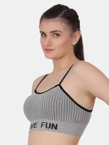 Amour Secret Self Design Full Coverage Lightly Padded Sports Bra All Day Comfort