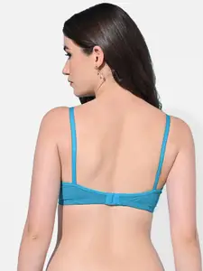 FIMS Floral Printed Cotton Lycra Lightly Padded All Day Comfort Seamless Super Support Bra