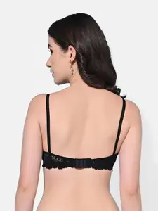 FIMS Checked Cotton Lycra Lightly Padded All Day Comfort Seamless Super Support Bra