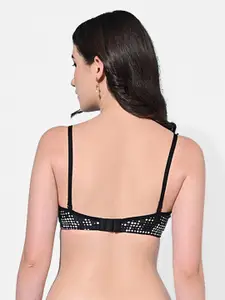 FIMS Polka Dot Full Coverage Lightly Padded Bra All Day Comfort