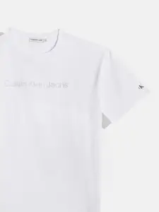 Calvin Klein Jeans Boys Brand Logo Embroidered T-shirt