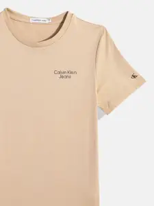 Calvin Klein Jeans Boys Brand Logo Printed Pure Cotton T-shirt