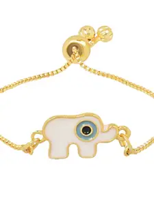 I Jewels Set Of 2 Gold-Plated Charm Bracelet