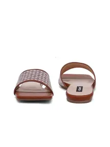 Sherrif Shoes Printed Open Toe Flats