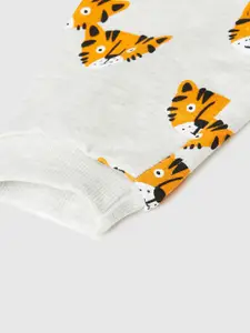 max Infant Boys Conversational Printed Mid-Rise Pure Cotton Joggers