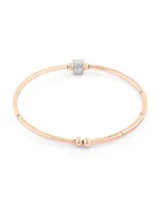 Zaveri Pearls Women Rose Gold-Plated CZ Kada Bracelet