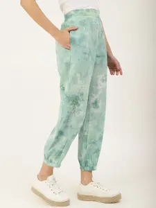 KALINI Tie & Dye Round Neck Puff Sleeves Top & Jogger