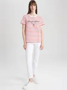 DeFacto Striped Pure Cotton T-Shirt