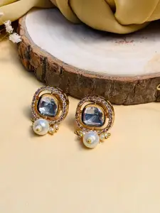 ABDESIGNS Gold-Plated Circular Studs