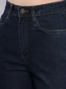 BAESD Women Flared Clean Look Darl Shade High-Rise Stretchable Jeans