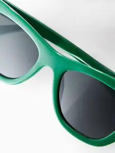 MANGO Women Black Lens & Green Cateye Sunglasses with UV Protected Lens