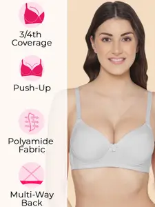 Tweens Pack of 2 Push-Up Soft Polyamide 3/4th Coverage Bra