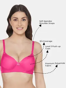 Tweens Pack of 2 Push-Up Soft Polyamide 3/4th Coverage Bra