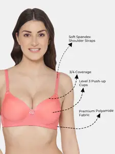 Tweens Pack of 2 Push-Up Soft Polyamide 3/4th Coverage Bra