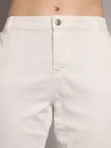 BAESD Women Flared High-Rise Clean Look Non Stretchable Cotton Jeans