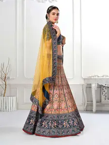 SAPTRANGI Ethnic Motifs Printed Semi-Stitched Lehenga & Unstitched Blouse With Dupatta