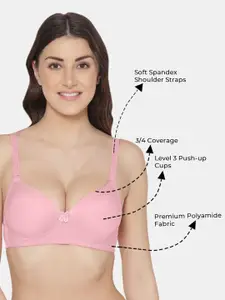 Tweens Pack of 2 Push-Up Soft Polyamide 3/4th Coverage Bra