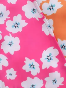 taffykids Girls Floral Printed Halter Neck Top with Skirts