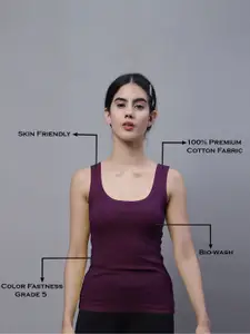 FBAR Pack of 2 Scoop Neck Cotton Tank Tops