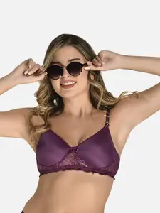 StyFun Pack Of 3 Full Coverage Lightly Padded Seamless Cotton Bra-All Day Comfort