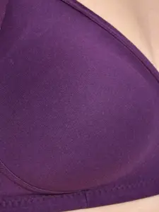 Aimly Non-Padded Non-Wired Seamless Cotton T-Shirt Bra With All Day Comfort