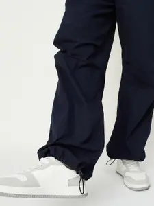 max Men Mid-Rise Loose Fit Pure Cotton Trousers