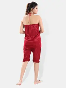 Be You Satin Night Suit With Robe