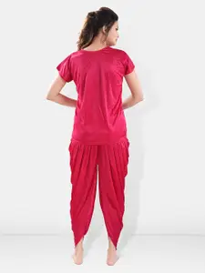 Be You V-Neck Satin Night Suit With Robe