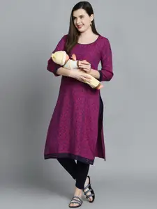 True Shape Ethnic Motifs Printed Maternity Kurta