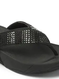 Carlton London sports Embellished Open Toe Flats