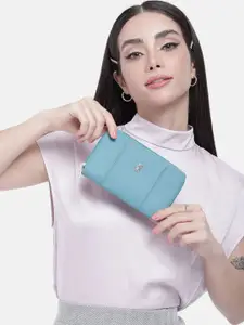 Baggit Women Solid PU Zip Around Wallet