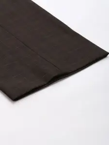 Park Avenue Men Mid Rise Checked Smart Fit Formal Trousers