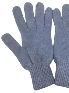 Gajraj Men Patterned Woollen Relaxed-Fit Winter Hand Gloves