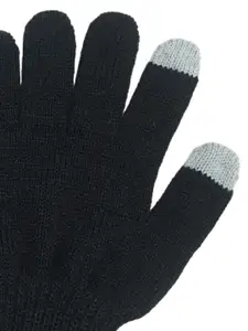 Gajraj Men Patterned Acrylic Winter Hand Gloves