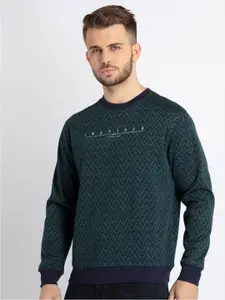 Status Quo Self Design Cotton Sweatshirt