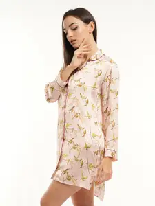 mackly Floral Printed Nightdress