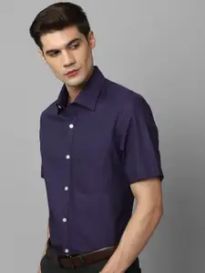 Louis Philippe Self Design Opaque Pure Cotton Formal Shirt