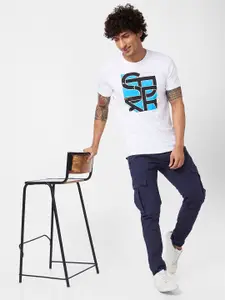 SPYKAR Typography Printed Slim Fit Cotton Casual T-Shirt