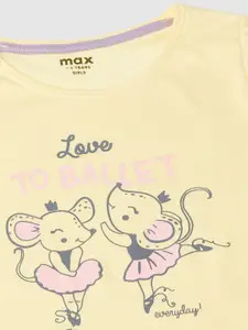 max Girls Pack Of 3 Printed Pure Cotton T-shirt