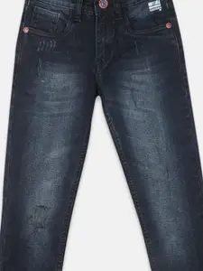 Monte Carlo Boys Mid-Rise Clean Look Slim Fit Faded Jeans