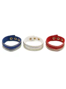 YouBella Women Set Of 3 Wraparound Bracelet