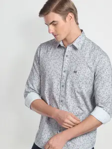 Arrow Sport Micro Ditsy Printed Slim Fit Pure Cotton Casual Shirt