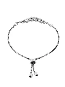 Voylla Silver-Plated Kundan-Studded Link Bracelet