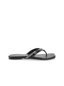 Metro Embellished Open Toe Flats