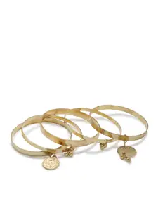The Pari Set Of 5 Gold-Plated Bangle-Style Bracelet