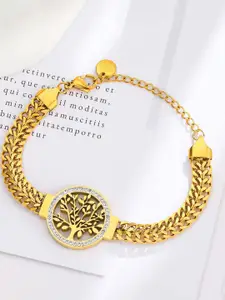 MYKI Women Gold-Plated Charm Bracelet