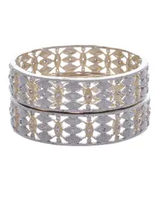 The Pari Set Of 2 Gold-plated AD-studded Bangles