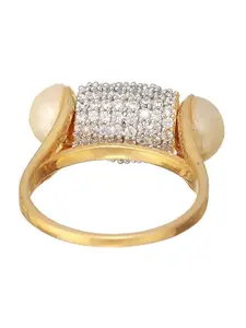Priyaasi Gold-Plated AD-Studded Barrel Finger Ring