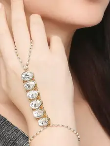 OOMPH Set Of 2 Kundan Ring Bracelet