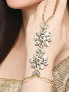 OOMPH Set Of 2 Kundan Ring Bracelet